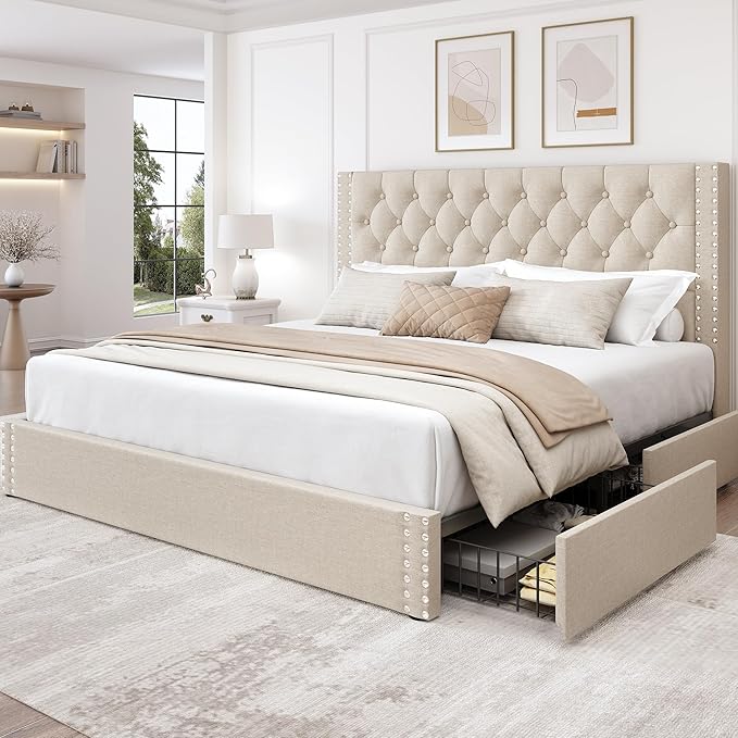 LARMACE King Size Bed Frame