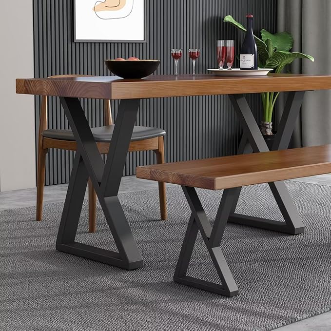 28 Inch Metal Table Desk Legs, Heavy Duty DIY Industrial Furniture Legs
