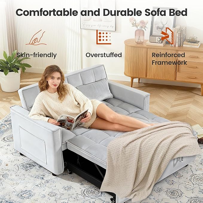 Convertible Sleeper Sofa Bed, Loveseat Sleeper Sofa