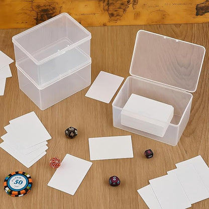 Vicenpal Playing Card Boxes Snaps Closed Clear Plastic Cases Poker Gaming Playing Cards Trading Card Storage Boxes Compatible with MTG TCG 100 Game Cases 4.3 x 2.95 x 2.2 Inches(24 Pcs)