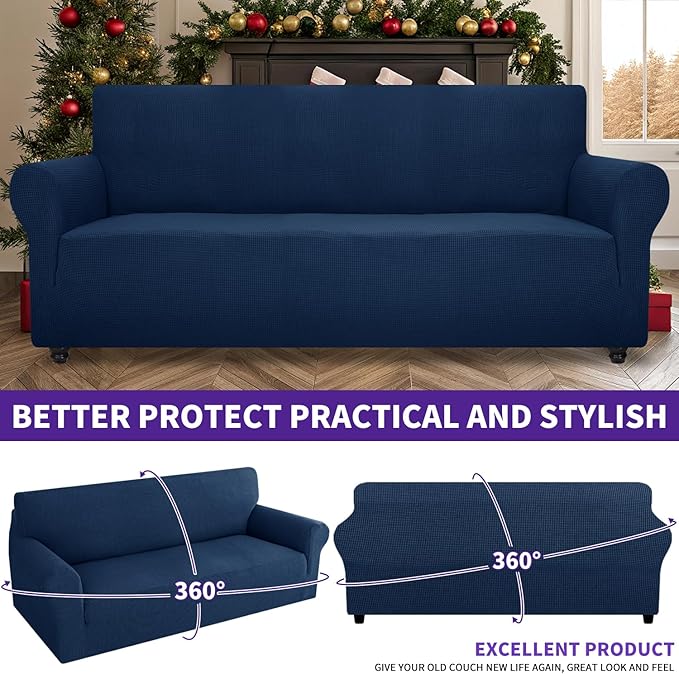 ZNSAYOTX Super Stretch Couch Cover Universal Sofa Covers