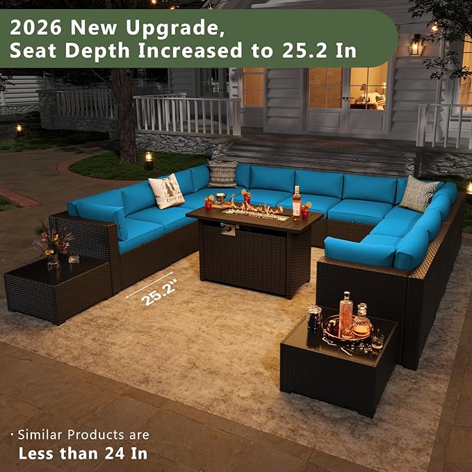Aoxun 15 Piece Patio Furniture Set