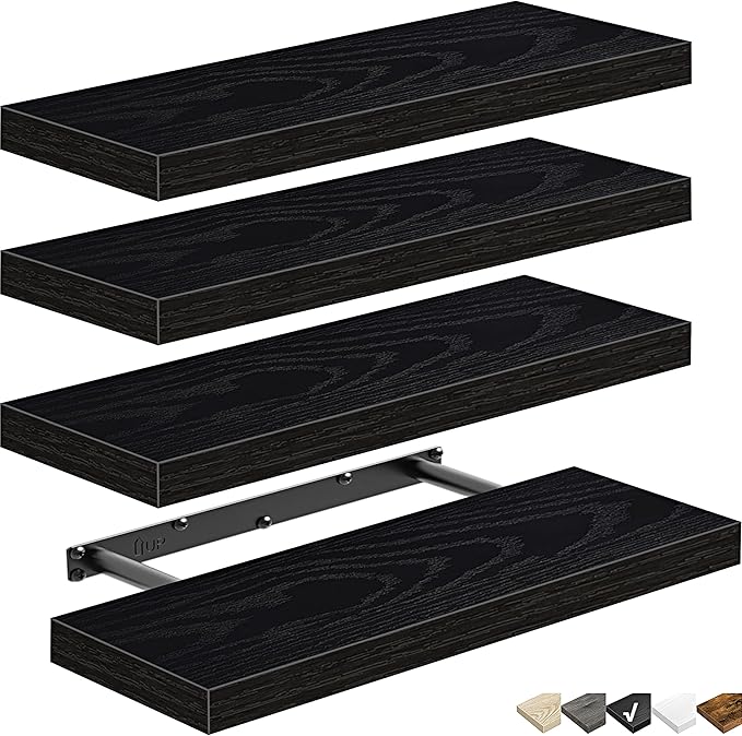 QEEIG Floating Shelves for Wall Bathroom Shelf Bedroom Kitchen Living Room