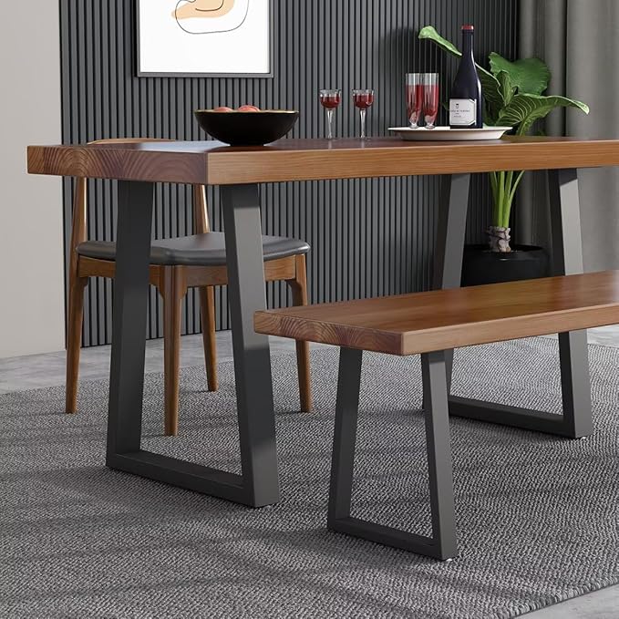 Metal Table Legs 28 inch, Heavy Duty DIY Industrial Desk Furniture Legs Set of