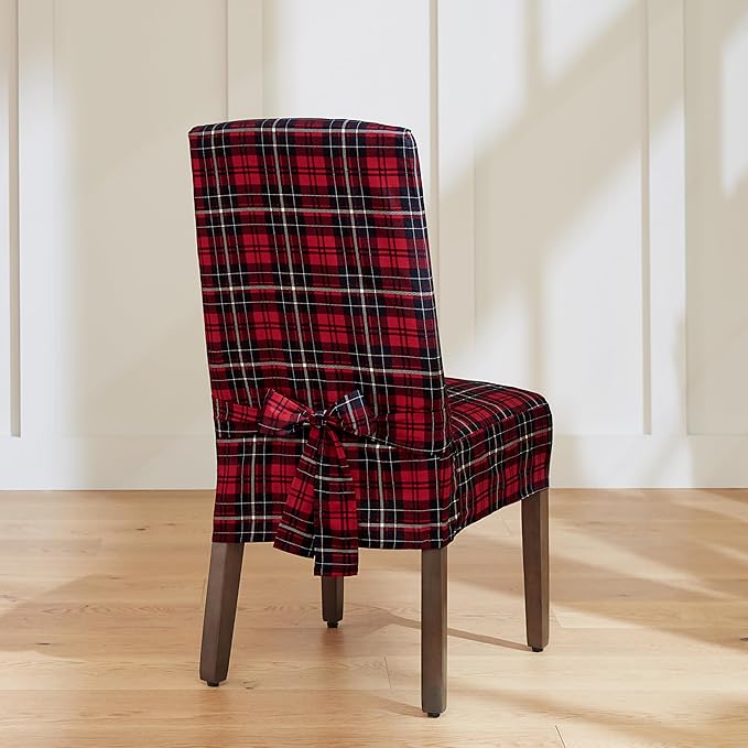 SureFit Cove Cotton Canvas Short Dining Room Chair Covers, Dining Chair Cover