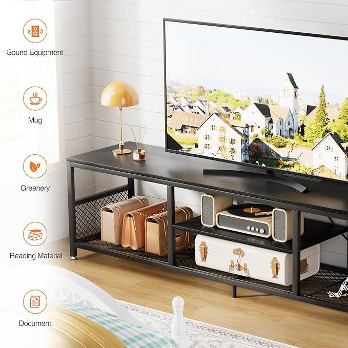 VECELO TV Stand with Power Outlets