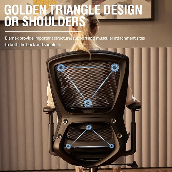 ELABEST Ergonomic Mesh Office Chair, Comfy Computer Desk Chair
