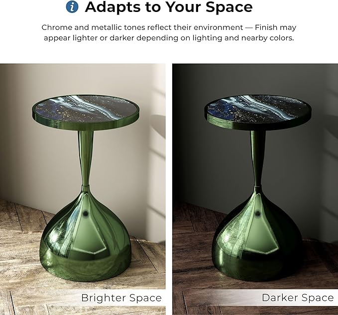 Homes: Inside + Out Halric Modern 24" Tall Round End Table