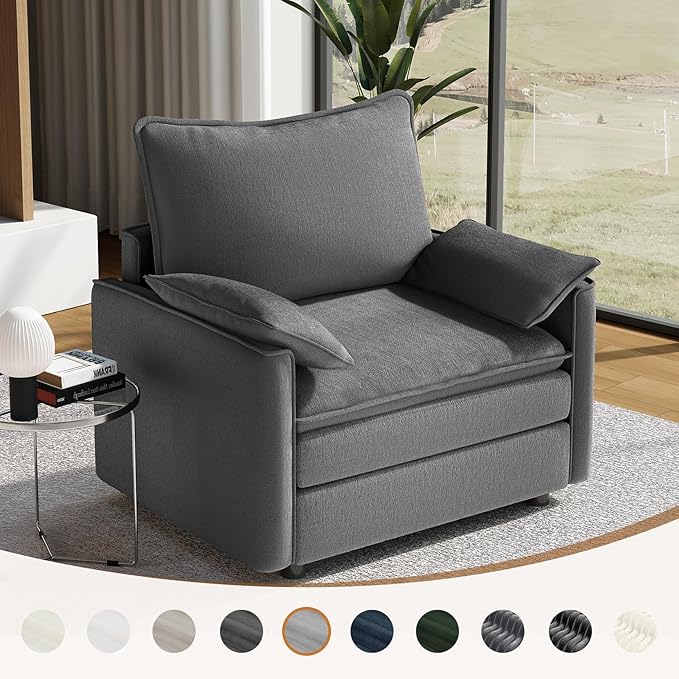 Vesgantti 40" Single Seat Sofa, Comfy Cloud Couch Deep Seat Upholstered Couch