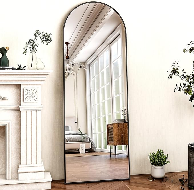 HARRITPURE 59"x16" Arched Full Length Mirror, Arch Floor Mirror