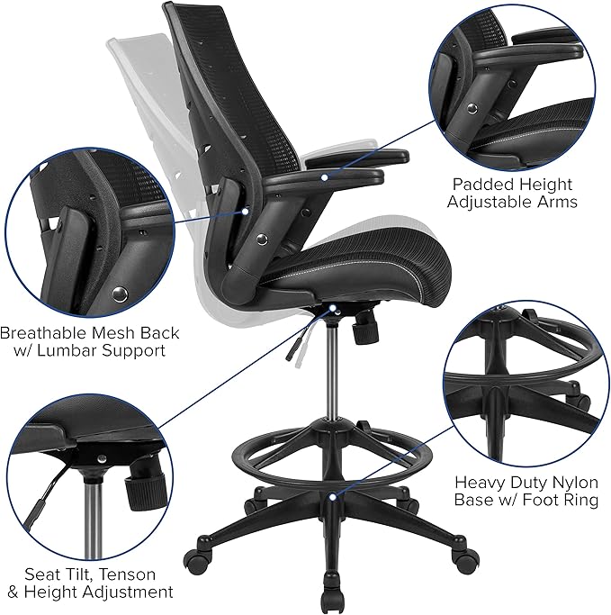 Flash Furniture Kale High-Back Ergonomic Mesh Office Chair