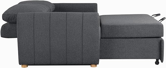Serta Galway 66.5" Convertible Sleeper Loveseat, Full Size, Dreamcoil Comfort