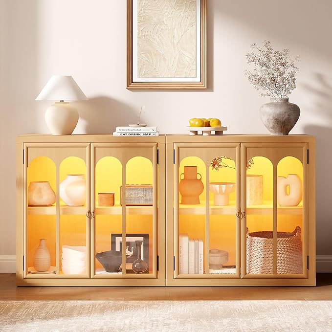 Fatmok Sideboard Buffet Cabinet Set of 4