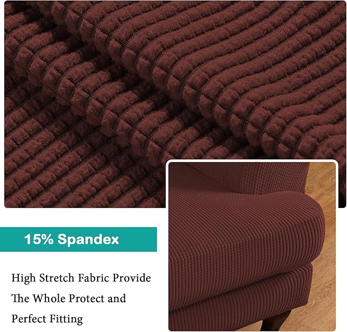 Turquoize Wingback Chair Covers 2 Piece Wing Chair Slipcover Stretch Slipcovers