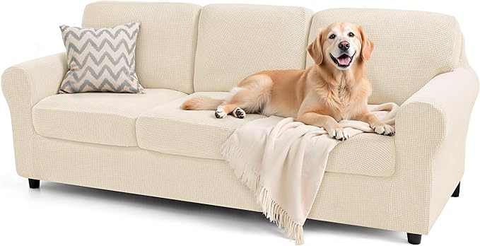 subrtex Slipcover Sets for Sofa, 7 Pieces Stretch Furniture Cover, Wear