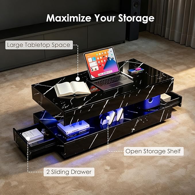 47.2" LED Smart Coffee Table