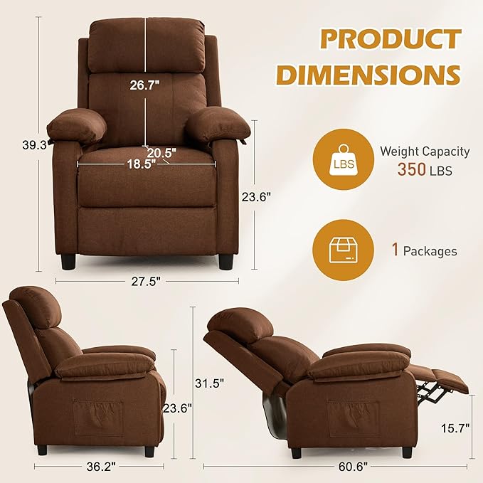 Korser Recliner Chair, Living Room Chairs