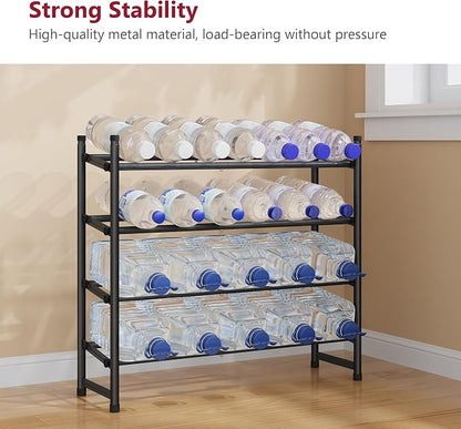 Tajsoon Expandable Shoe Rack for Closet 4 Tier, 29“-41“Adjustable & Stackable Shoe Shelf Storage, Metal Shoe Rack Organizer for Front Door Entrance, Closet, Garage, Entryway, Black