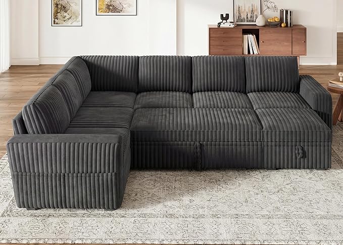 HONBAY Modular Sectional Sleeper Sofa