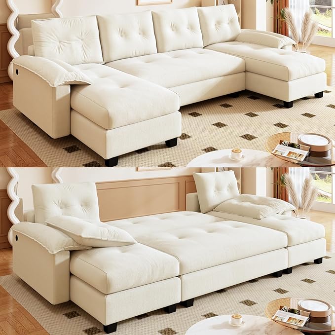 104.7" U-Shaped Sleeper Sofa