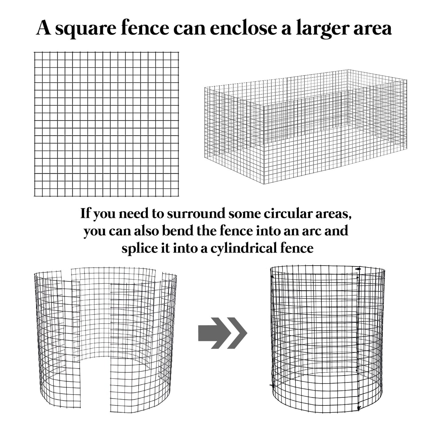 36 PCS Round Plant Protector from Animals, 12Pack 12'' x 12'' Metal Plant Cages，30Pcs Metal Mesh to Keep Animals Out, Garden Protection Bunny Barricades, Wire Plant Protectors for Rabbits Chicken Duck