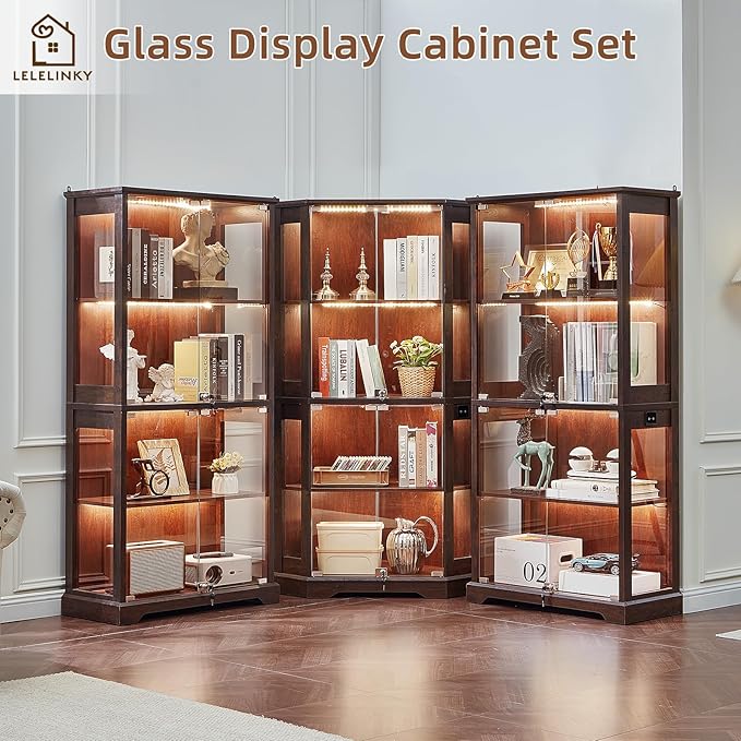 LELELINKY Farmhouse Display Cabinet