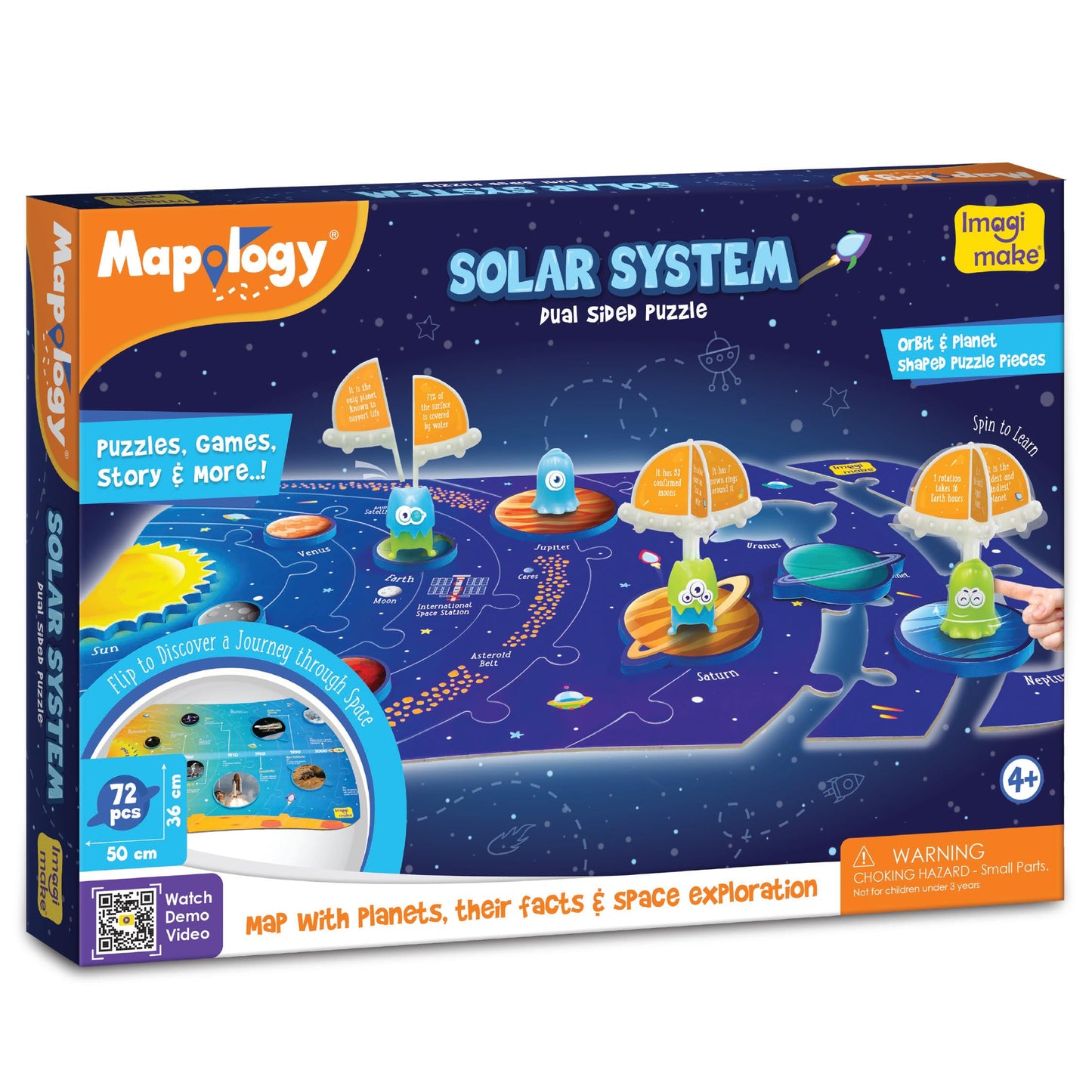 Imagimake Mapology Solar System for Kids | Educational Toys for Kids 5-7 | Space Toys | Puzzles for Boys & Girls Ages 4-8 | 6 Year Old Boy Gifts & Girl Gifts