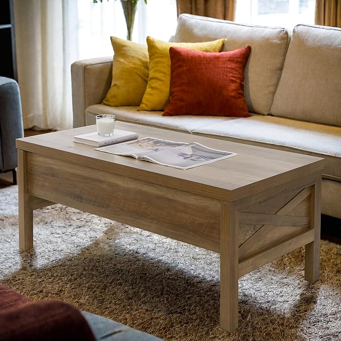 Lift Top Coffee Table with Hidden Compartment, Storage Coffee Table with Lift