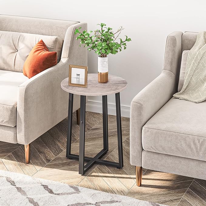 HOOBRO Side Table, Round End Accent Table