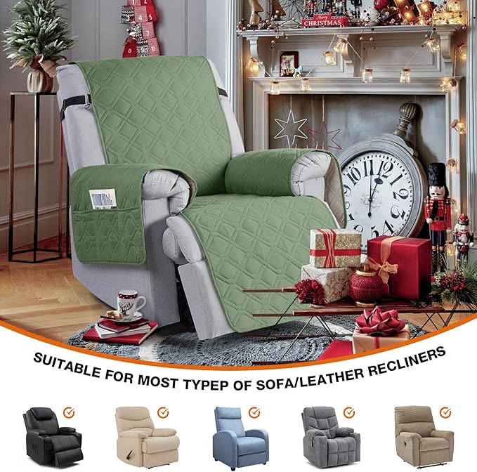 VANSOFY 100% Waterproof Recliner Chair Covers, Recliner Cover Non-Slip Dog