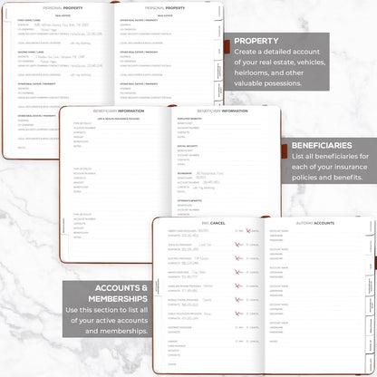Clever Fox End of Life Planner – Final Arrangements Organizer for Beneficiary, Will Preparation, Last Wishes & Funeral Planning, A4 (Brown)