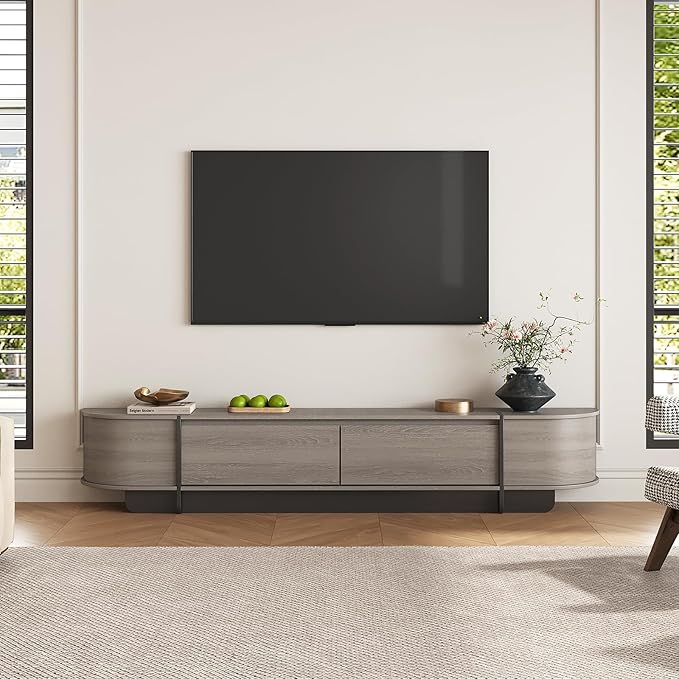 78.7'' Modern TV Stand for 55-85 Inch, Long Wooden TV Console