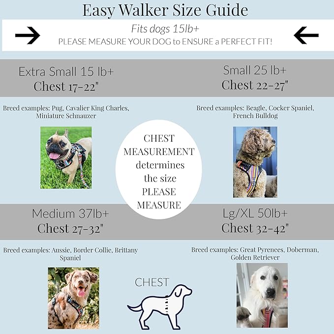 Lucky Love Dog Harness, Easy to Walk, No Pull Dog Harness, Adjustable Custom Fit (Hippie, Medium)