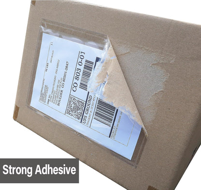 BEUYI Clear 9.5'' x 6.7'' Packing List Envelopes, Adhesive Shipping Label Pouches/Sleeves, Easily Fits Half of Letter-Size Paper (120 Pack)