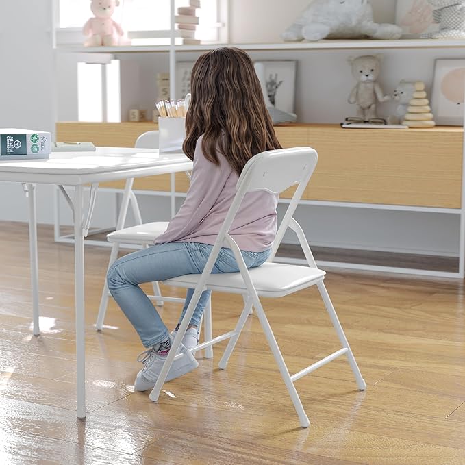 Flash Furniture Mindy Kids 5-Piece Folding Square Table and Chairs Set