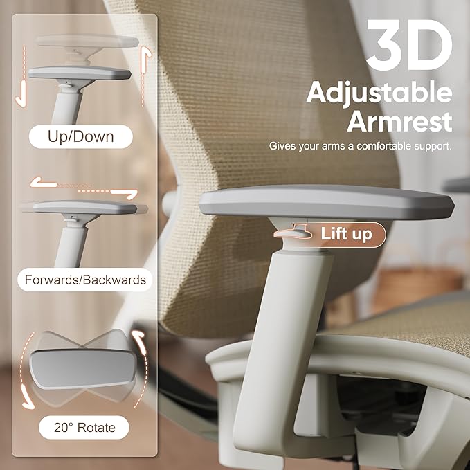 ELABEST Mesh Office Chair, Ergonomic Computer Desk Chair, Sturdy Task Chair-