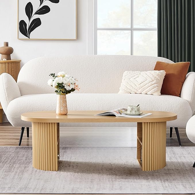 Oval Fluted Coffee Table