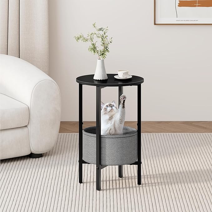 Vagusicc Round Side Table End Table