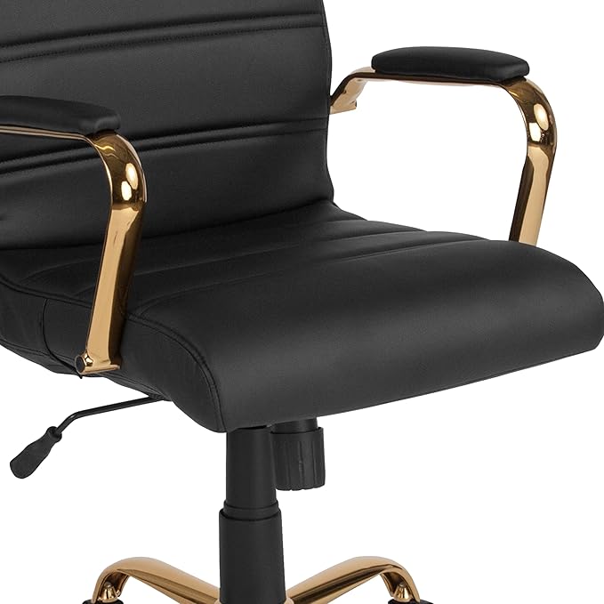 Flash Furniture Whitney Mid-Back Swivel LeatherSoft Desk Chair