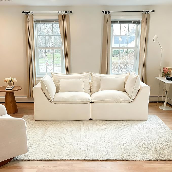 Boneless Loveseat Couch Sectional Cloud Couch Oversized Modular Sectional Sofa