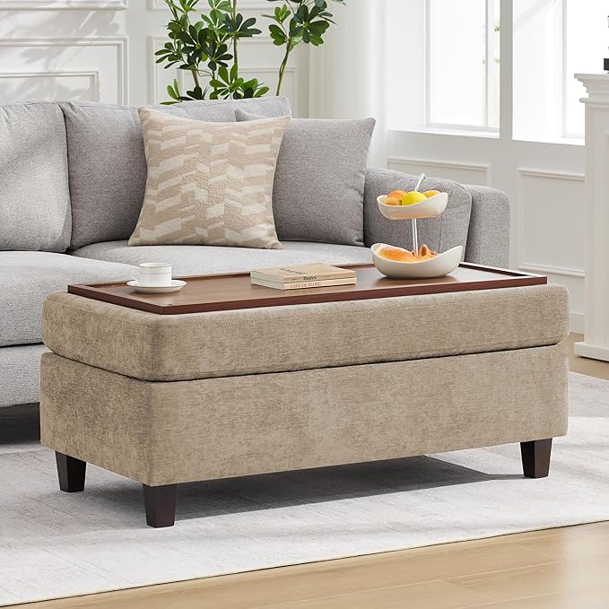 45 Inch Large Storage Ottoman Bench