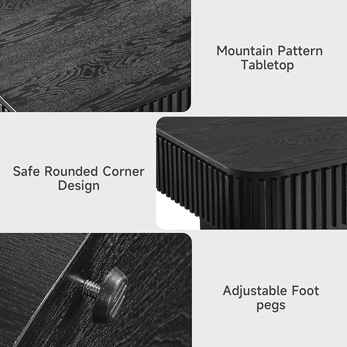 Lift Top Coffee Table for Living Room, Rectangle Handmade Solid Wood Strips