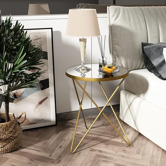 HLR Modern Round Side Table, End Table