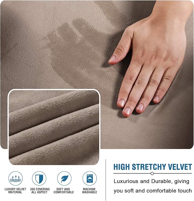 H.VERSAILTEX Real Velvet Futon Cover Armless Sofa Covers Sofa Bed Covers