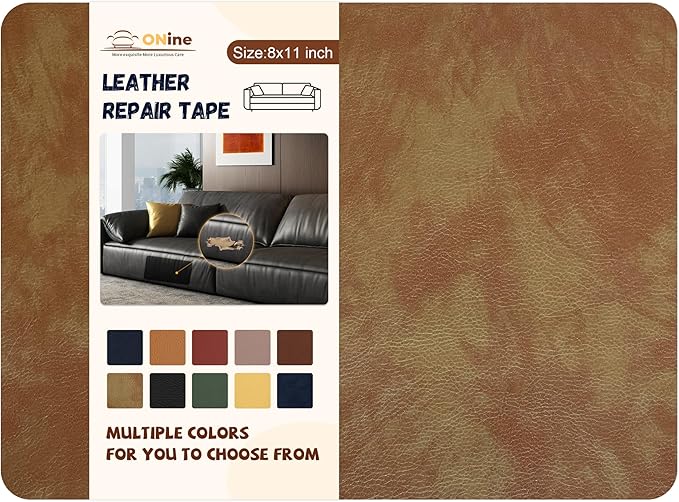 ONine Leather Repair Patch，Self-Adhesive Couch Patch，Multicolor Available