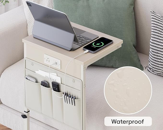 Vagusicc C-Shaped End Table