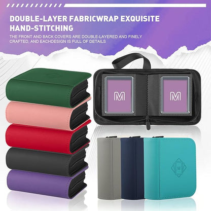1 Pocket Toploader Binder Holds 40 Cards with 20 Sleeves Collectible Trading Card Album, for 3x4 Toploaders Hard Cases for TCG, MTG, Sports, Baseball, Football, Small Sports Card Book (1Purple)