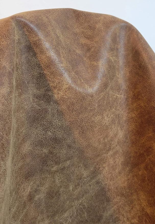 Acorn Medium Brown Distressed Soft faux Vegan PU {Peta Approved Vegan} Leather