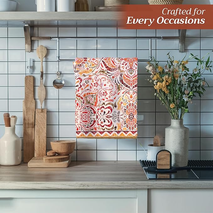 Maison d' Hermine Kitchen Towels Set of 3 100% Cotton 20" x 27.5" Reusable