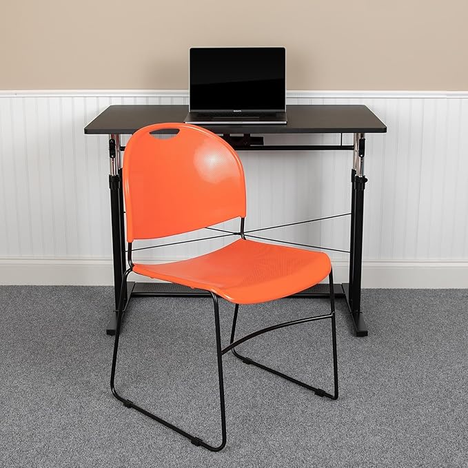 Flash Furniture HERCULES Series 5 Pack 880 lb. Capacity Orange Ultra-Compact